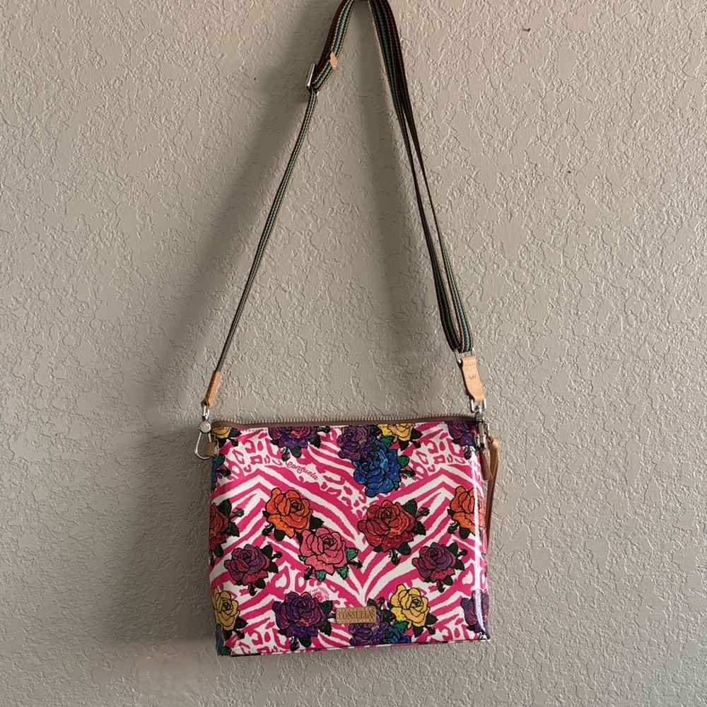 Consuela Pink Floral Crossbody Bag